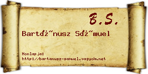 Bartánusz Sámuel névjegykártya